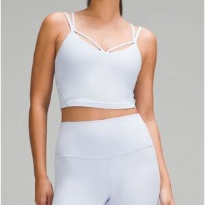 Lululemon Align Light Blue Ribbed Strappy Crop Tank Top